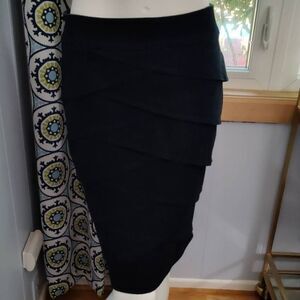 Tribal Scalloped Denim Skirt NWOT